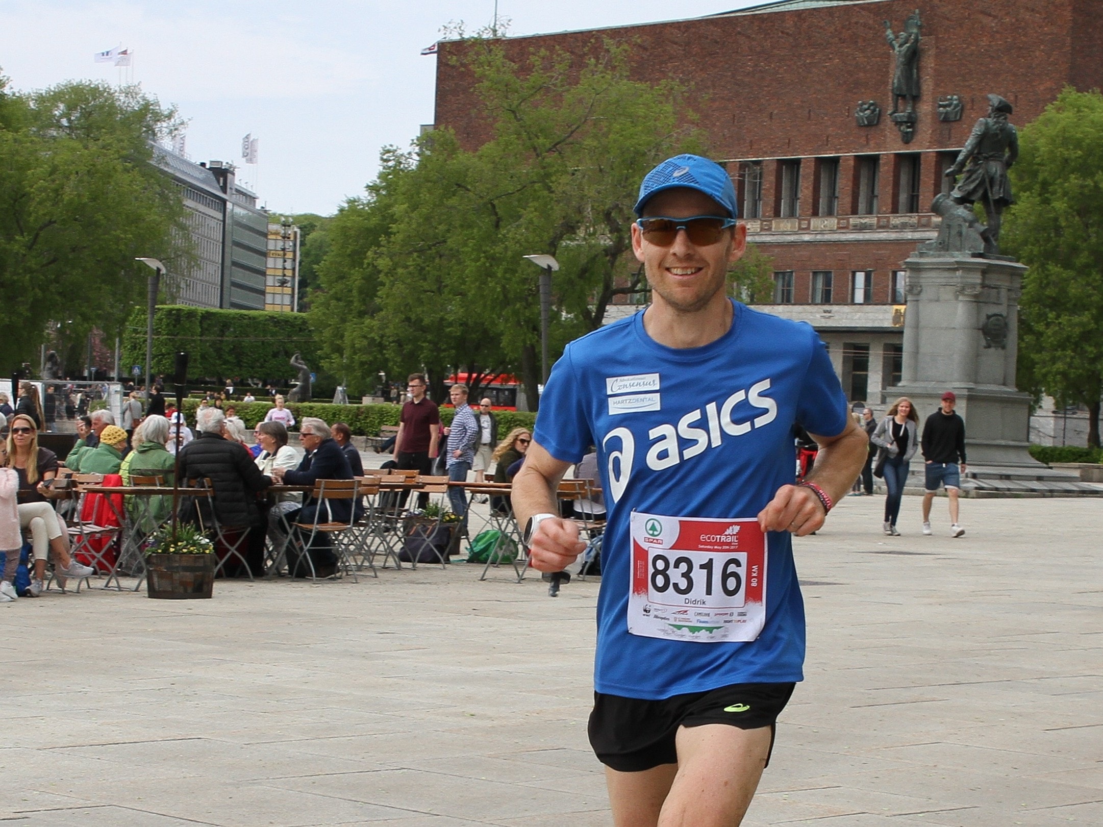 Fantomtid av Didrik Hermansen på EcotrailOslo 80 km, tre mann i topp 10 (23 deltakere fra RULK)